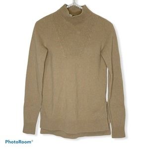 Akris Punto brown mock neck long sleeve sweater wool cashmere size 2